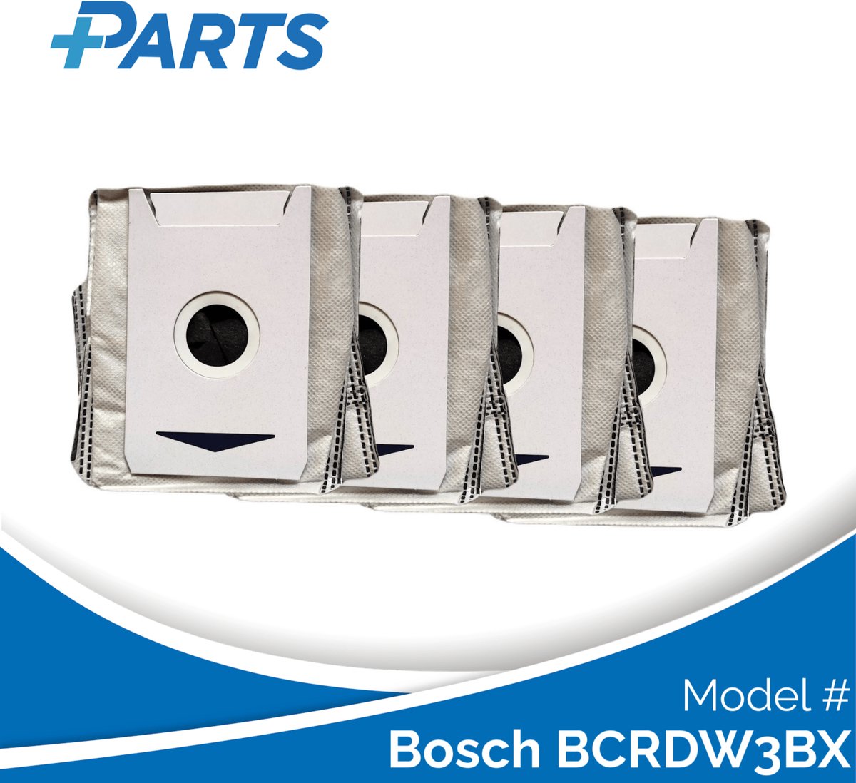 Plus.Parts Bosch BCRDW3BX Stofzakken (4 Stuks, Plus.Parts® alternatief voor BHZRDBAB) Overig