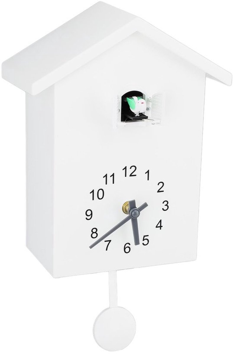 Allecto- Moderne Wandklok - Vogelstem - Slingerontwerp - Scandinavisch - Slaapkamer