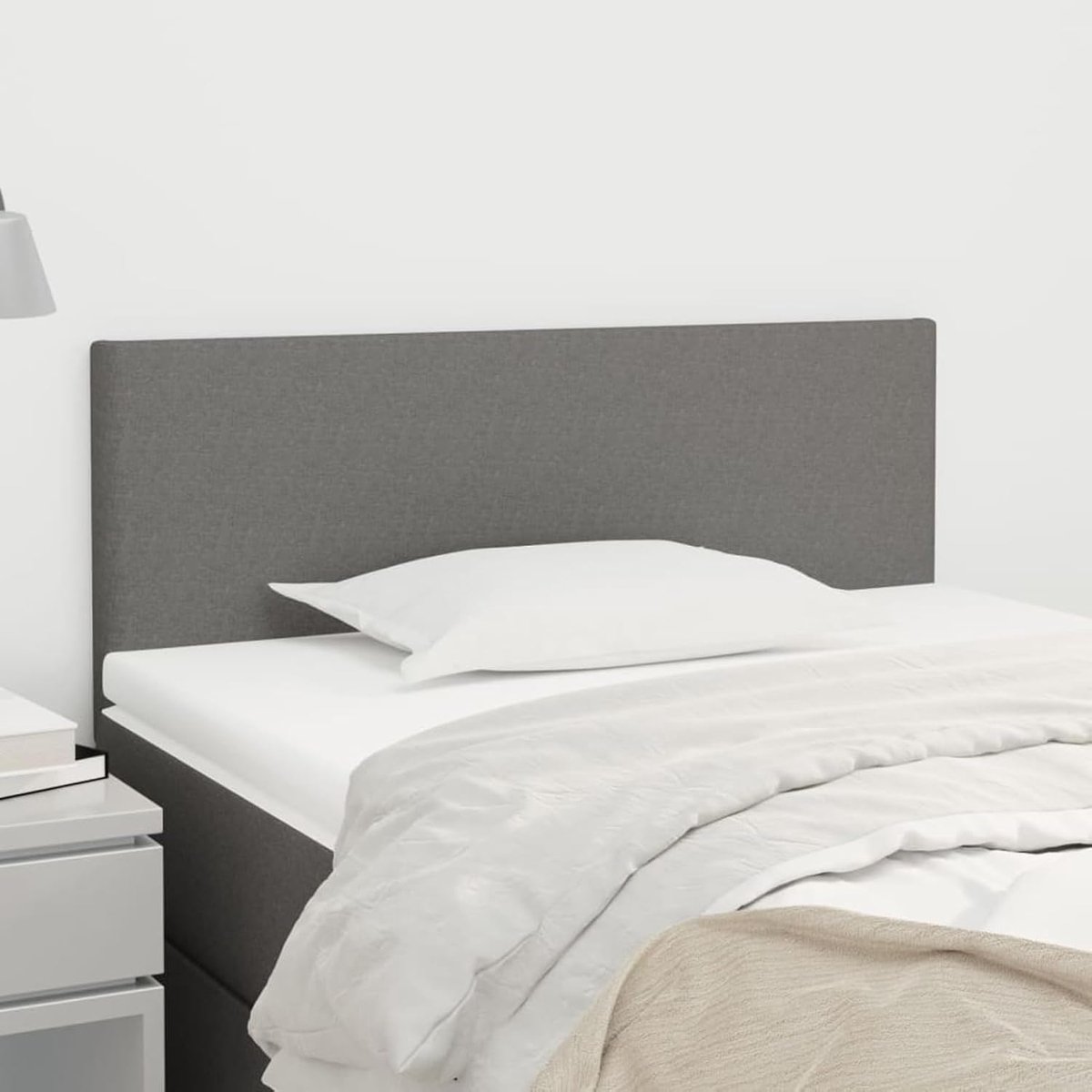 Bed Hoofdeinde - Klassiek design - Ontspannen zitten - In hoogte verstelbaar - 90x5x78/88 cm - Donkergrijs