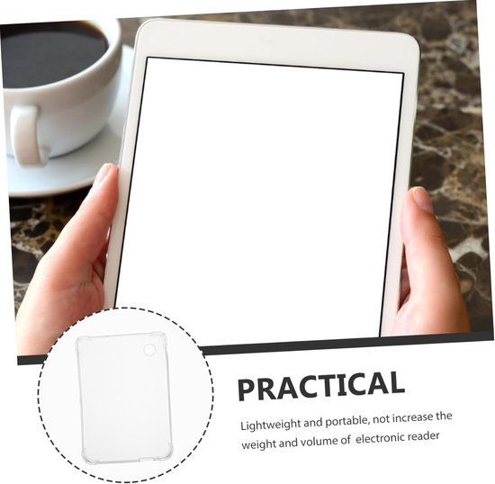 E-reader Hoes - E-book Beschermer - Comfortabel Lezen - Op Maat Gemaakt - 16 x 12 x 1 cm - Transparant — afbeelding 2