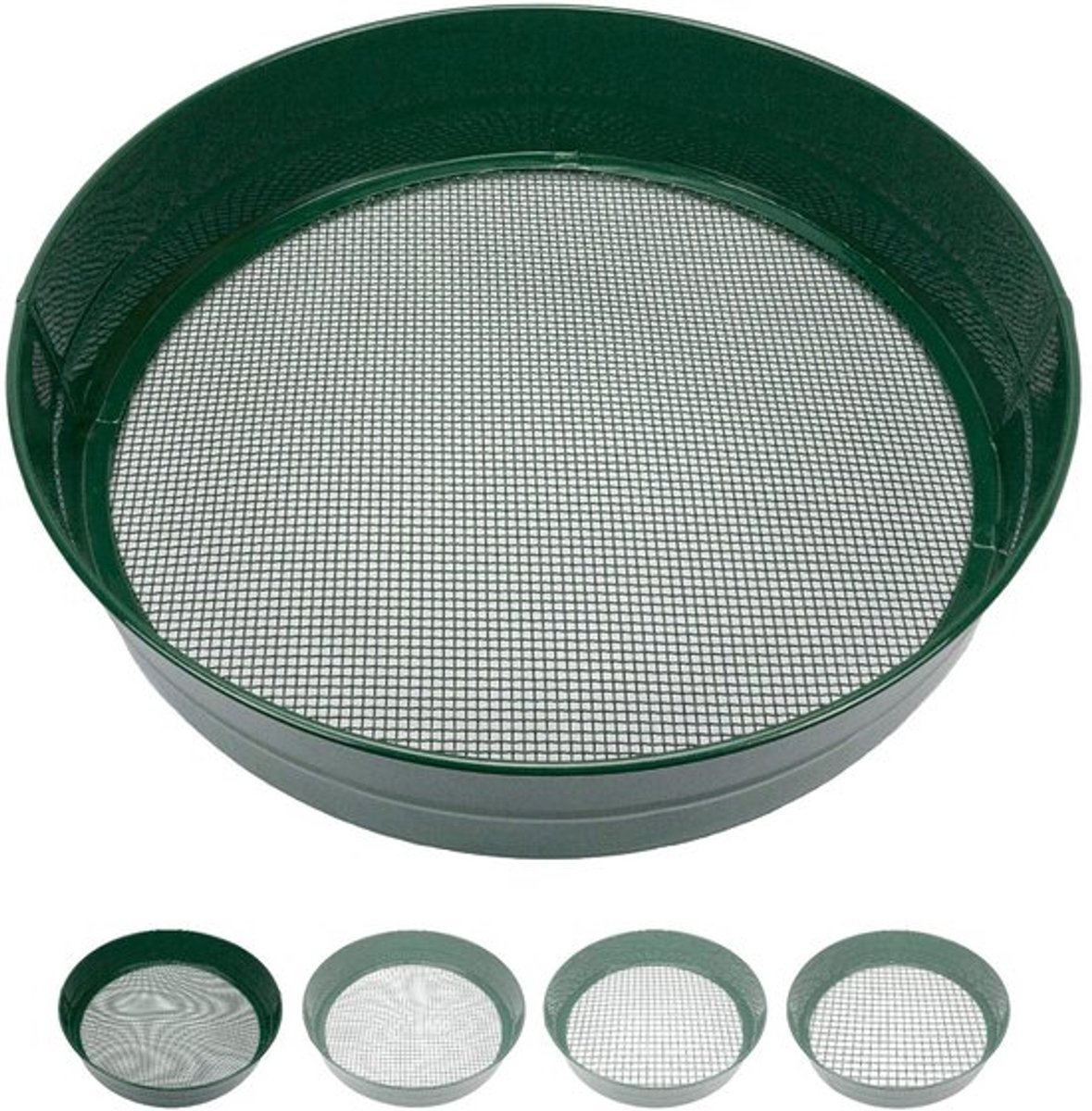 VT Goods - Tuinzeef - Ronde zeef 33cm Ø - Zeer stevig - Stapelbaar - Roestbestendig