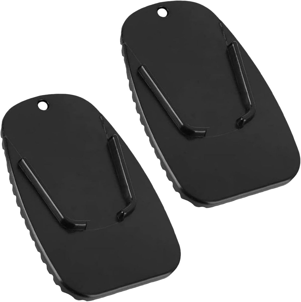 Motorfiets standaard voetplaat - Parkeersteun kussen - Motor parkeren - Verbeterde stabiliteit - 9 x 6 cm - Zwart