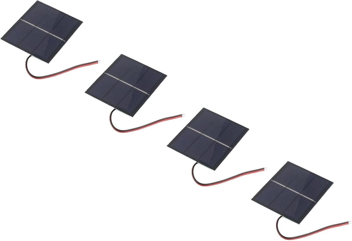 Zonnepaneel Set - Compacte panelen - Doe-het-zelf projecten - PET-gelamineerd - 4 stuks 60x80mm - Zoals afgebeeld