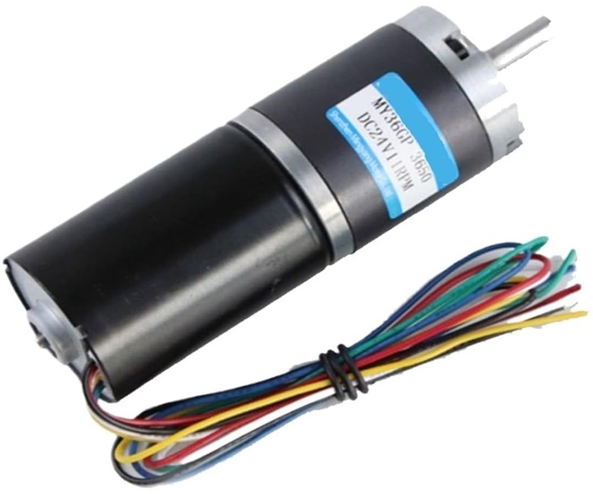 Elektrische Motor - DC Motor - Industriële Automatisering - Geluidsarm Ontwerp - 36 mm - Zilverkleurig