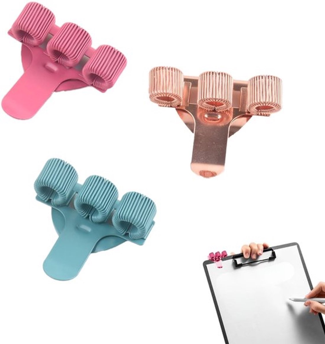 NTHProducts - Verstelbaar - Penhouder - 3 Pack - Roze, Goud Groen