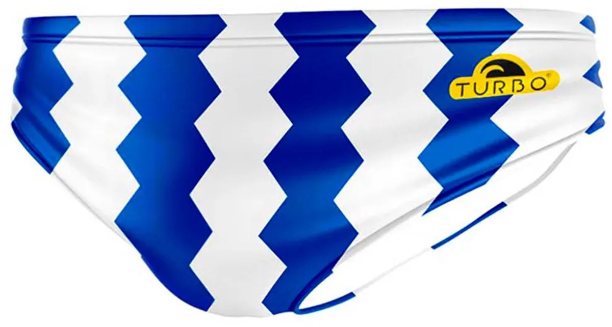 Turbo Zip Wp Zwemslip Wit,Blauw M Man