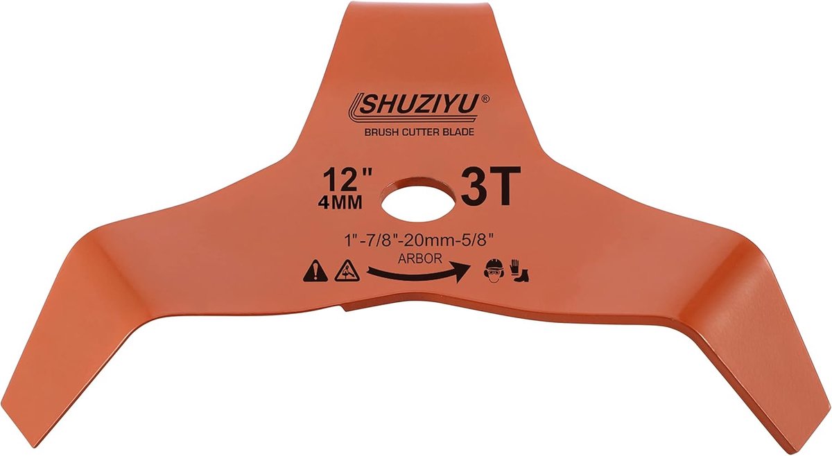 SnelShoppen - 305mm 3T Borstelmaaier Mes - 4mm Dikte SK-5 Carbon Staal - Universele Arbor 25.4mm - Ideaal voor Tuinonderhoud en Landschapswerken