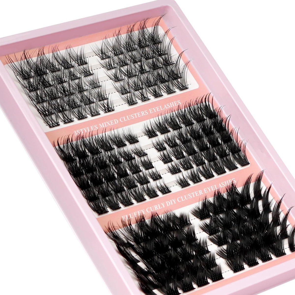 SnelShoppen - Eyelash Clusters Individuele Wimpers Cat Eye en Fox Eye Effect - 15 Paar D Curl 3 Lifting Herbruikbare Wimpers voor Thuisgebruik - Zacht