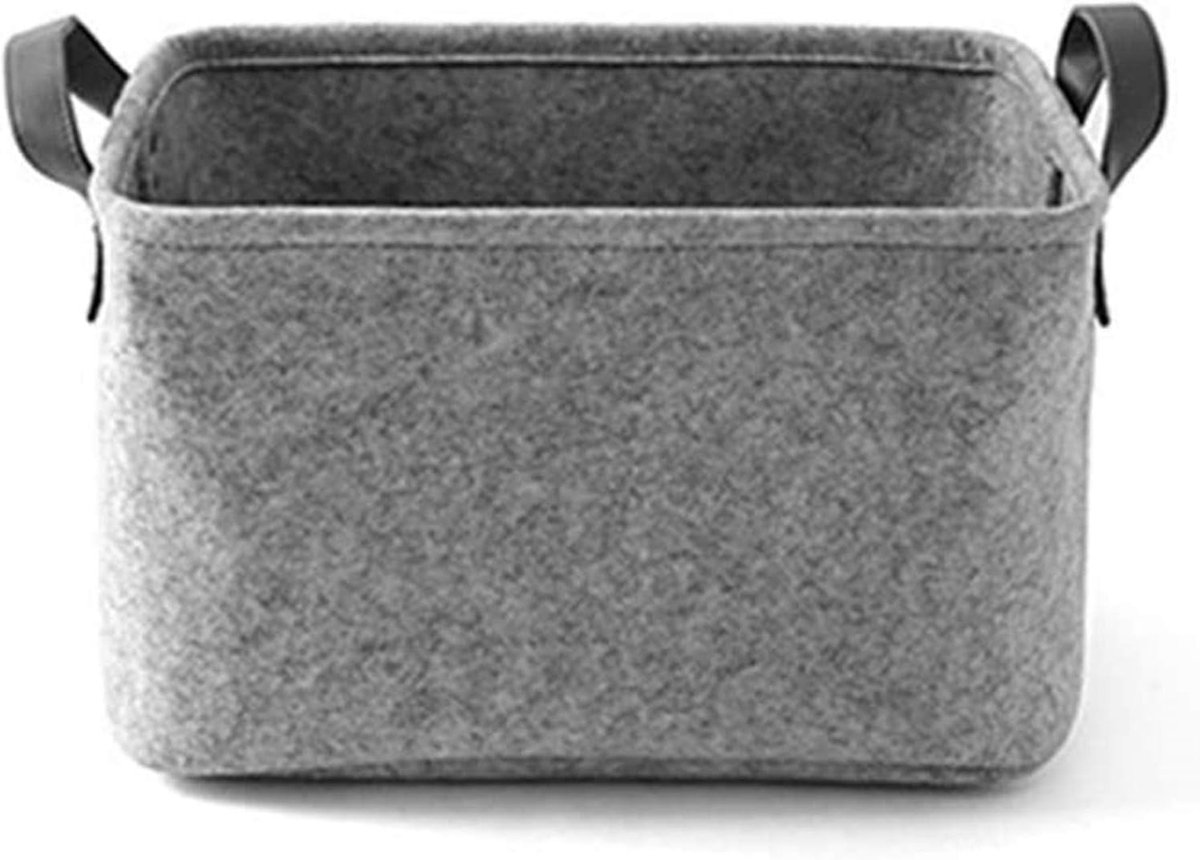 SnelShoppen - Felt Opbergmand, Wasmand, Opbergdoos met Handvat, Duurzaam en Lichtgewicht Vilt, Perfect voor Speelgoed, Kleding, Handdoeken en Beddengo