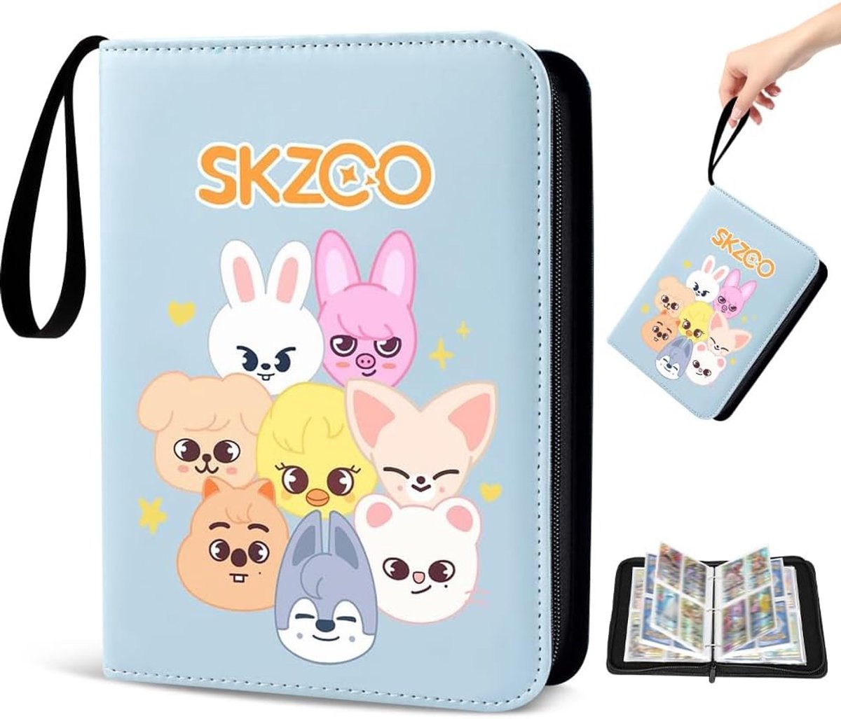 SnelShoppen - Kpop Foto Kaart Album - Stray Kids Photo Card Binder met 100 Pagina's voor 400 Kaarten - Hoogwaardige Kwaliteit en Ideaal voor Fans - Pe