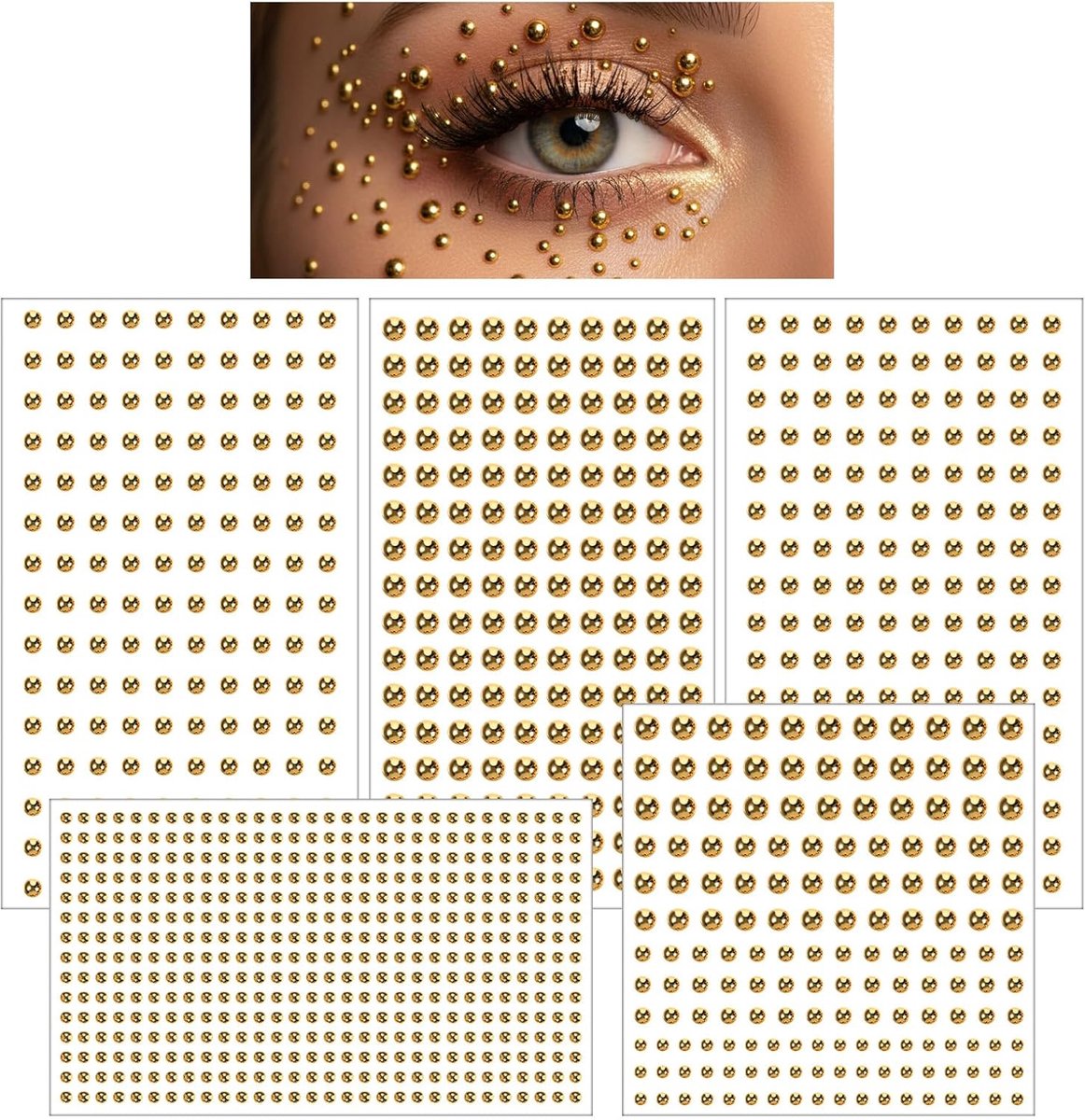 SnelShoppen - Glitter Stones Zelfklevende Rhinestones 3/4/5/6 mm voor Knutselen, Nagels, Gezichtsversiering, Haaraccessoires - 973 Stuks