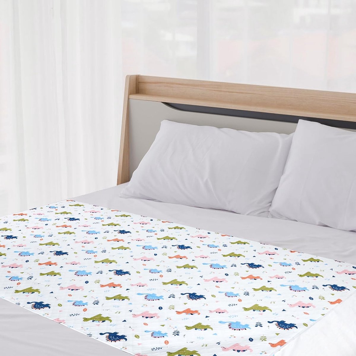 SnelShoppen - Waterproof Baby Matrasbeschermer 87x137cm, 100% Katoen, Absorberende Plaspads voor Kinderen, Bedwetting, Ideaal voor Toilettraining en M