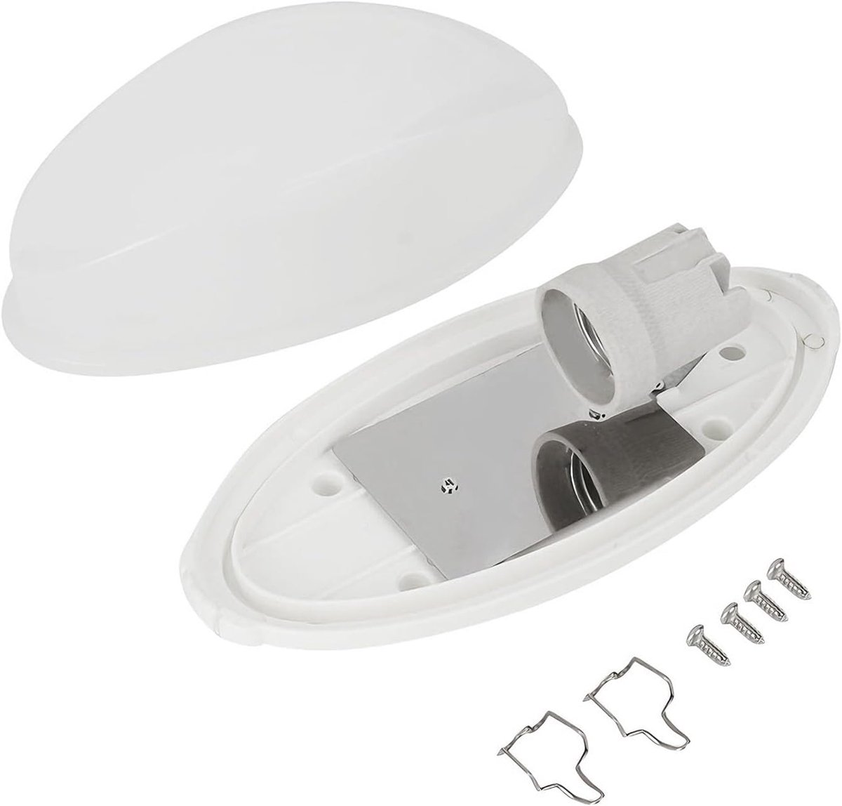 SnelShoppen - Sauna lamp, anti-fog en explosieveilige lamp voor sauna, badkamer, hoge temperatuur en vochtbestendig, duurzaam kunststof, modern ontwer