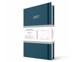 Agenda - 2027 - Thuiswerkagenda - Blauw - A5 formaat - 14,8x21cm