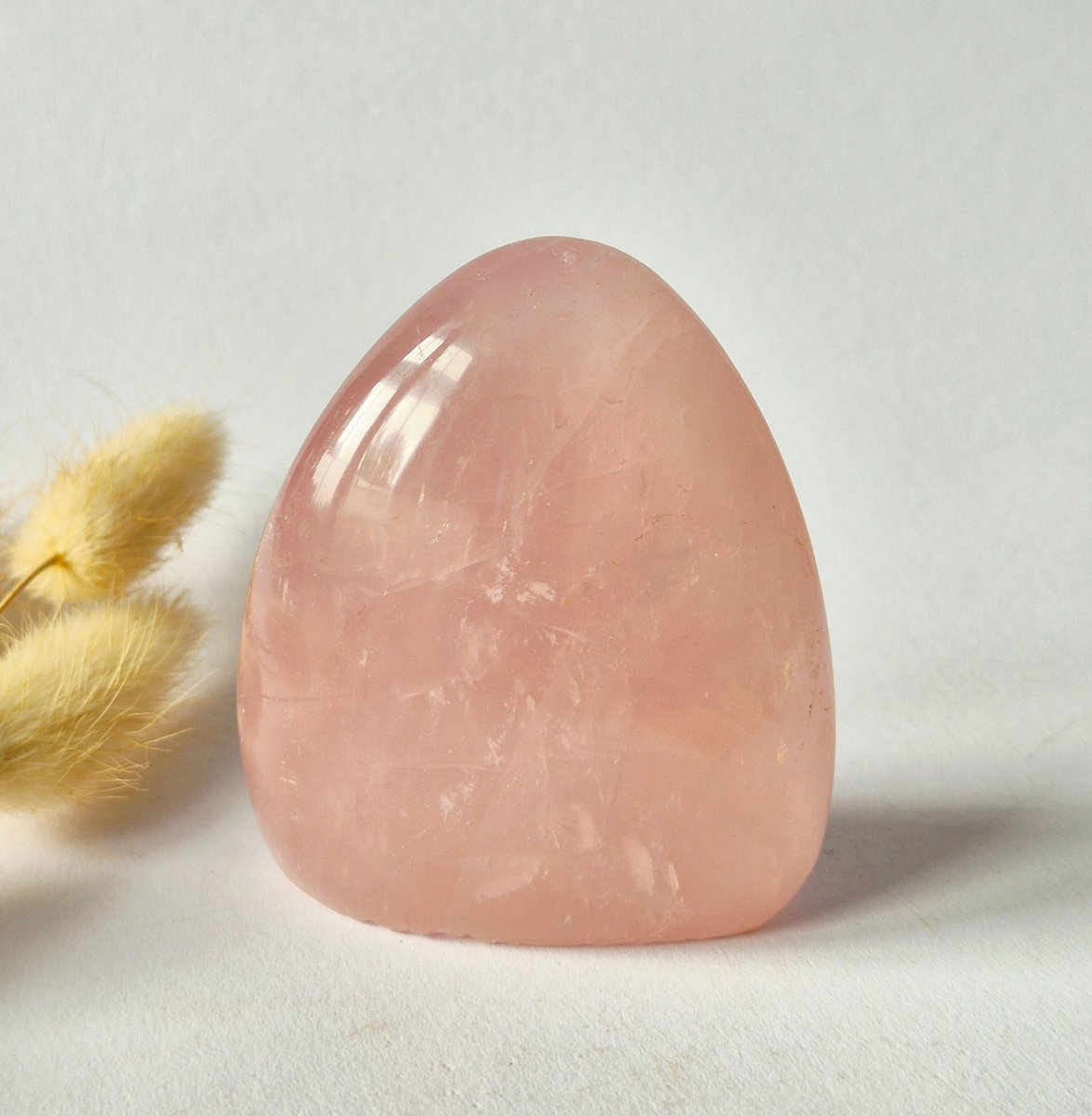 Premium Madagaskar Rozenkwarts Freeform – Gepolijste Edelsteen