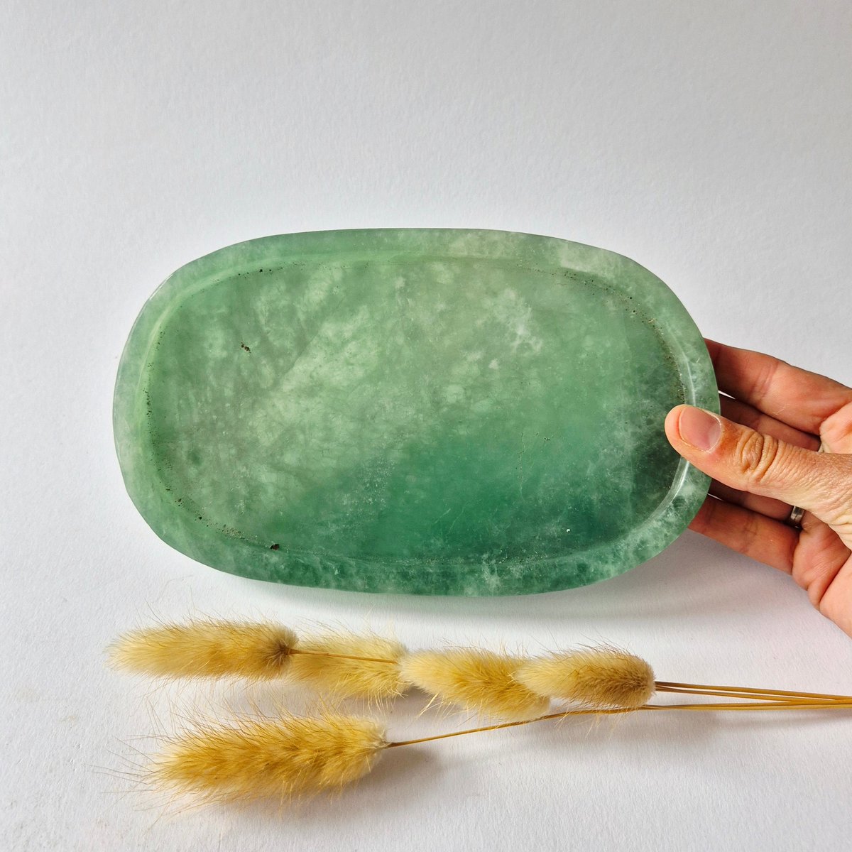 Rainbow Fluoriet Schaaltje XL – Natuurlijke Edelsteen Trinket Dish