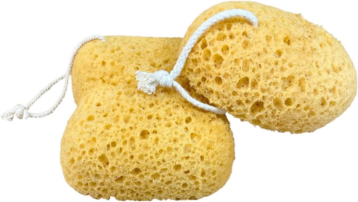 Set van 2 Bad Sponsen, Grote Zachte Honingraat Sponsen voor Diepe Exfoliatie en Milde Reiniging, Geschikt voor Volwassenen en Kinderen