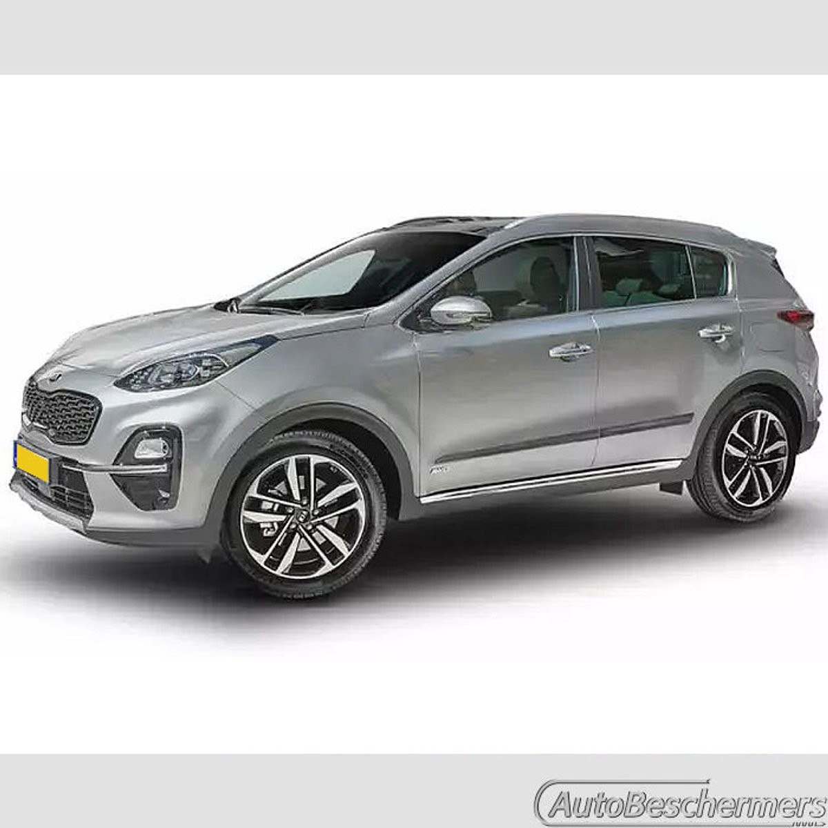 Stootlijsten set zwart voor Kia Sportage 01.2016-12.2021. De stootstrips zijn zelfklevend. Set a 4 stuks (#0021)