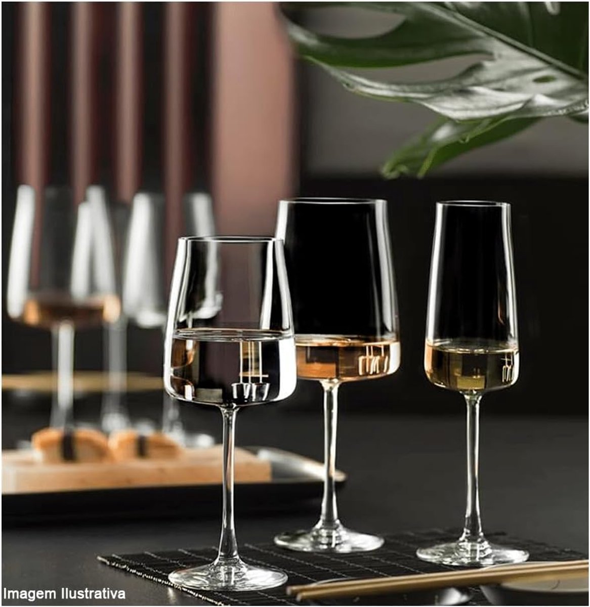 SnelShoppen - Set van 6 Rood Wijnglazen - IMPRESCINDIBLE - Kristalhelder Glas - Perfect voor Feestelijke Gelegenheden, Diner en Sfeer