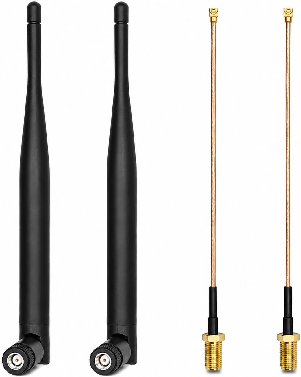 SnelShoppen - 2 x WLAN Antennes Omnidirectioneel 868 MHz SMA Plug met IPEX 15 cm - WiFi Outdoor Antenne met 3 dBi Gain voor LoRaWAN Module, ESP32 Lora