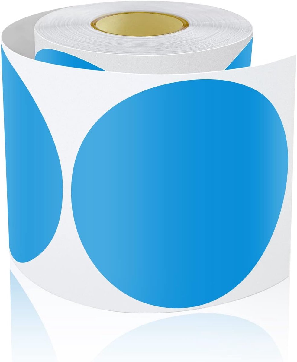 Ronde Stickers - Zelfklevende Cirkels - Kleurcodering & Organisatie - Waterbestendig Vinyl - 127 cm Diameter - Blauw