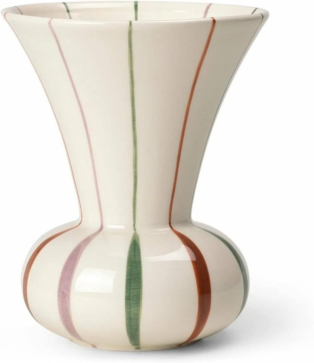 SnelShoppen - Kleurige Aardewerk Vaas 15 cm met Unieke Perforaties - Perfect voor Bloemenarrangementen, Cadeau Idee voor Feesten en Tuin