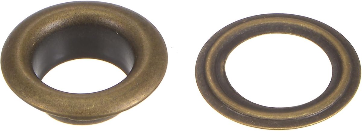 SnelShoppen - 50 sets koperen eyelets 10mm met bronstint voor stof, leer, canvas, gordijnen en kleding - Duurzaam en gemakkelijk te installeren