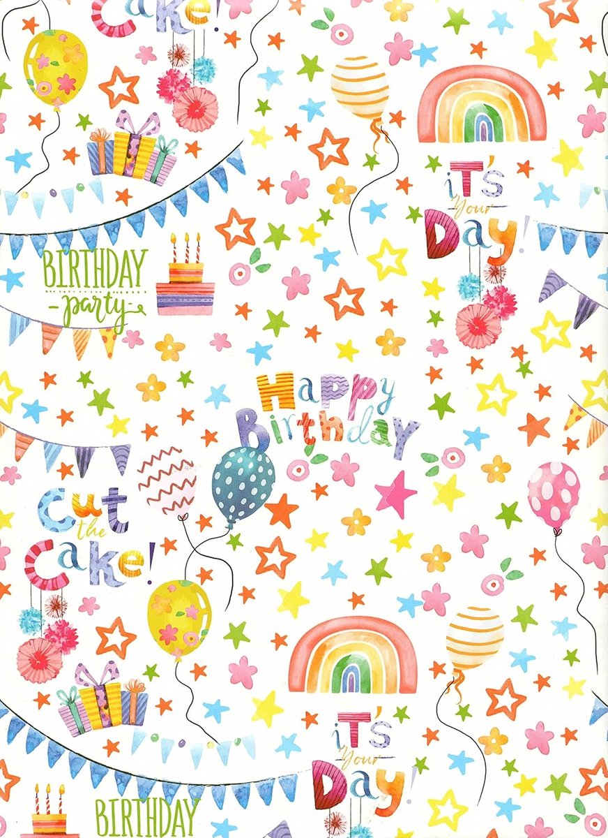 SnelShoppen - ARKRAFT Cadeaupapier - 3 XXL Vellen - 90x65 cm - FSC Papier - Plasticvrij - Verpakking voor Verjaardagscadeaus - Feestelijke Gelegenhede