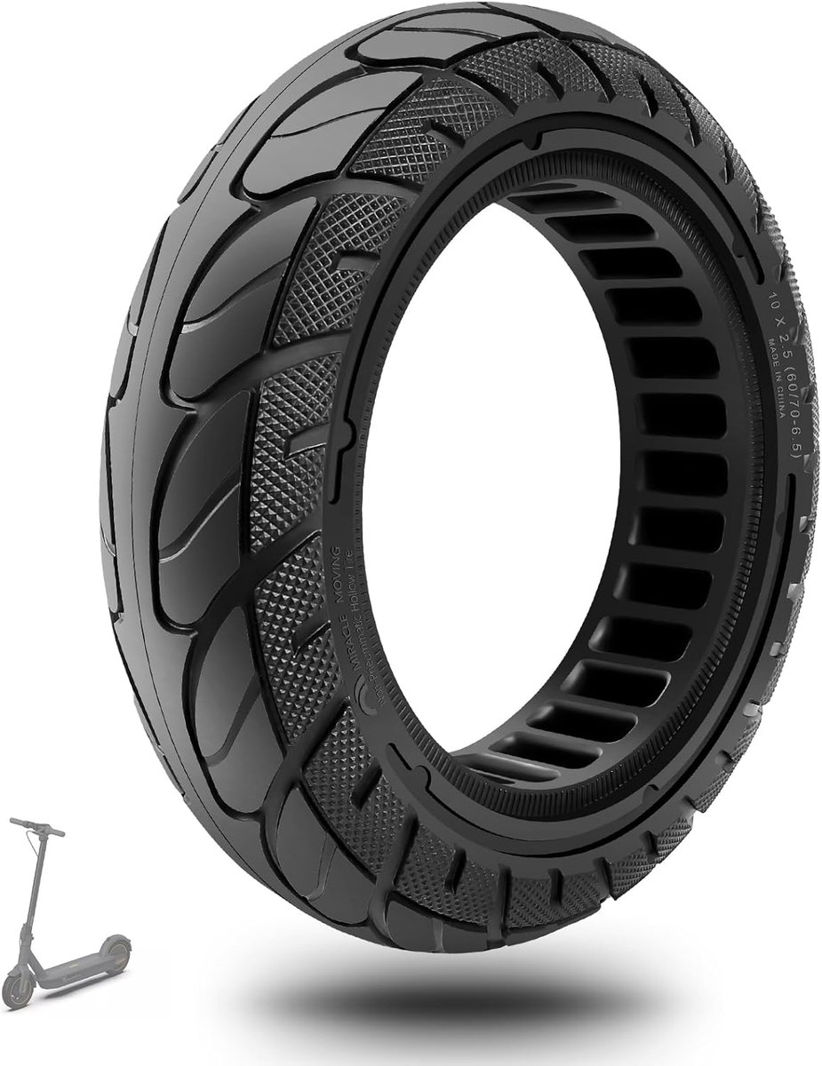 SnelShoppen - 10x2.5-6.5 Solid Band 60/70-6.5 Vervangingsband voor Elektrische Scooter, Hoog Elasticiteit, 10 Inch, Geschikt voor Diverse Modellen, Ve