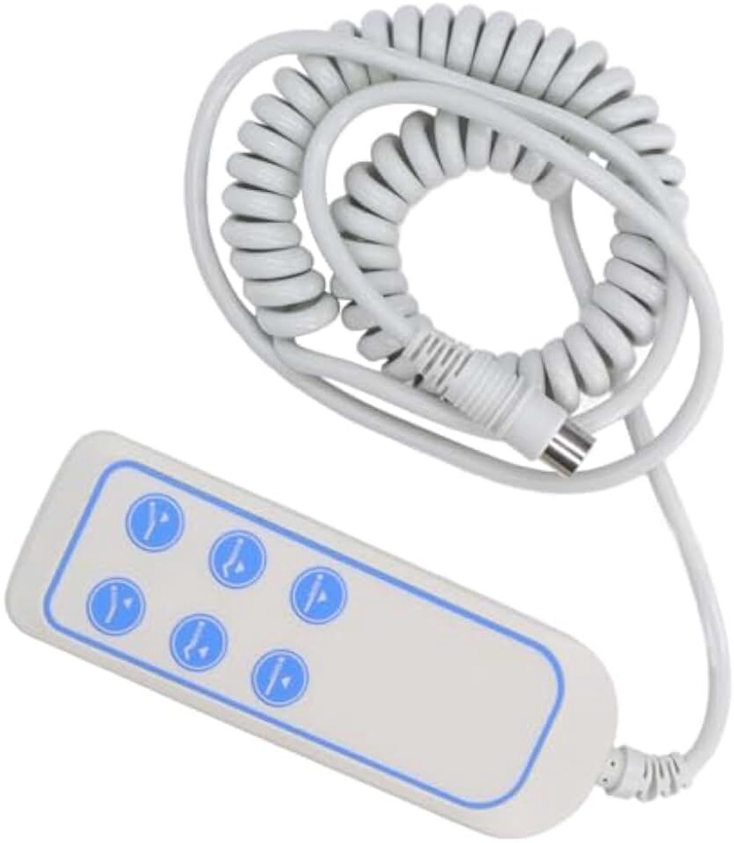 Afstandsbediening met 6 knoppen, handbediening met 8-polige stekker, compatibel met stiftdraden en bedieningen, hefbedbediening voor hefstoel of elektrisch verstelbare ligstoel (8-pins)