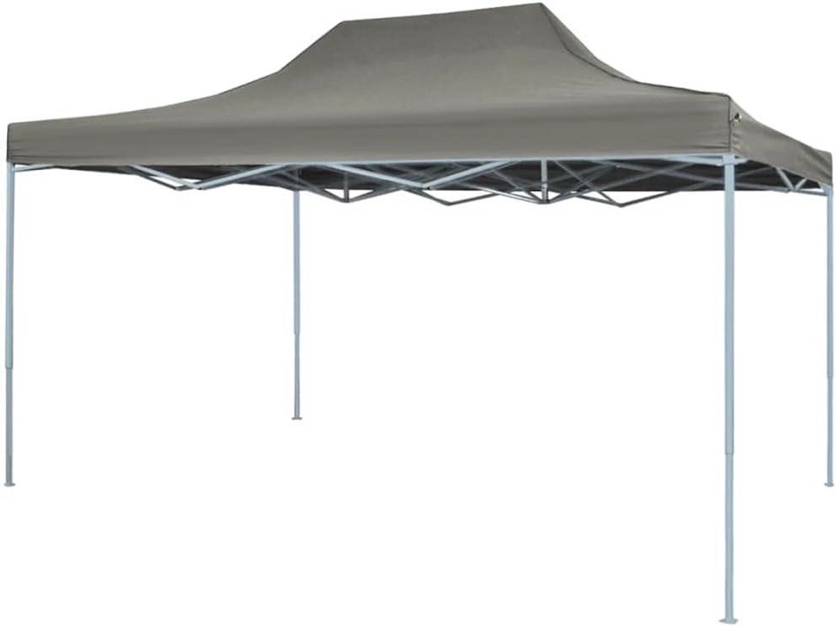Partytent Tuinpaviljoen - Feesttent Evenementen - Buitenfeesten Organiseren - UV- en Waterbestendig Dak - 3 x 4 meter - Antraciet