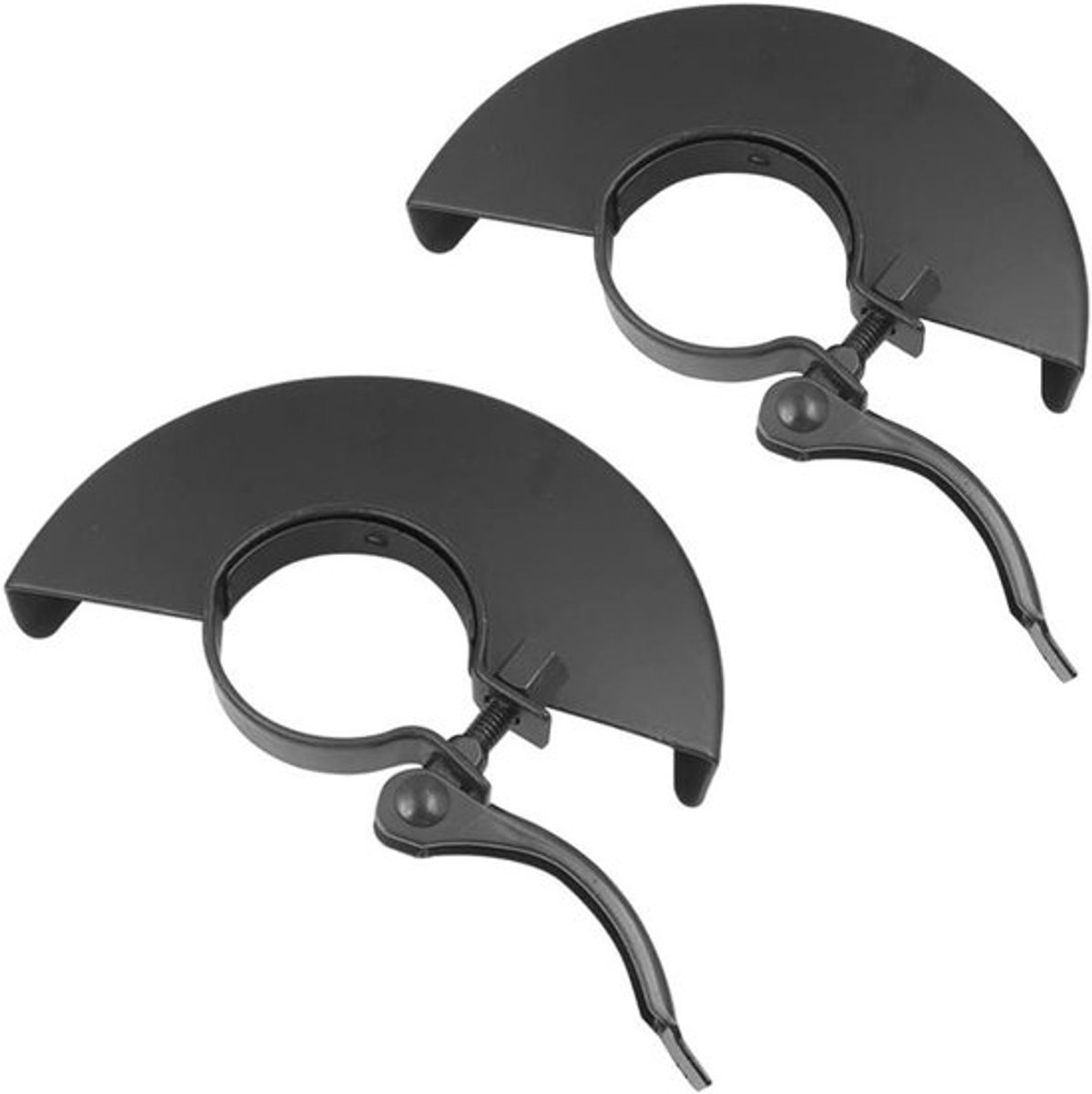 Vervanging Metalen Wiel Guard - Veiligheid Bescherming Cover - Zwart - 125mm 115mm Slijpschijf - Haakse Slijper 42mm Inner Gat Guard - Geschikt voor Snijmachine Base - 2 Stuks