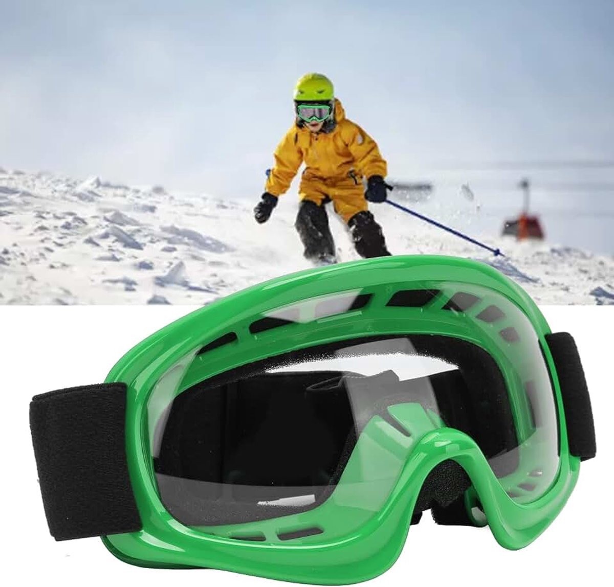 Dirt-bike-bril voor kinderen, slagvast, uv-bescherming, motorbril voor outdoor, fietsen, skiën, ATV, off-road racen