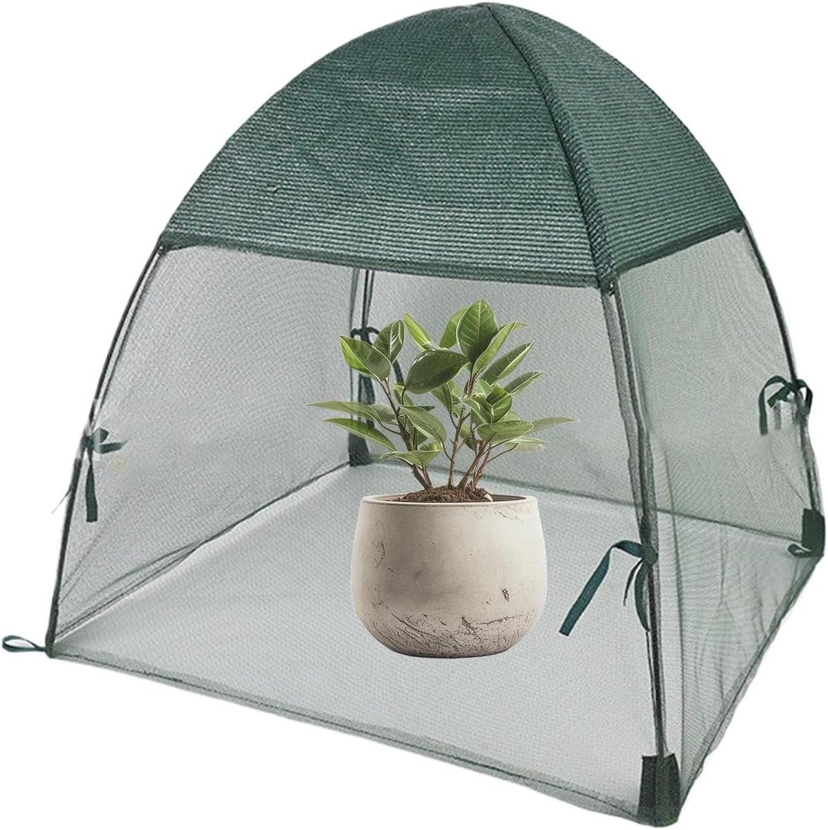 Mesh Kweekkas - Tuinkas Plantenkas - Planten Beschermen - Weerbestendig Materiaal - 56x56x56 cm - Transparant
