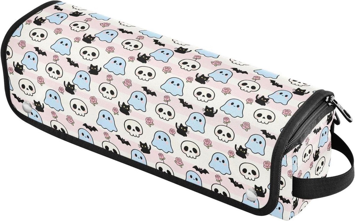 Haargereedschap Tas - Reistas Organizer - Styling op Reis - Hittebestendige Mat - 37 cm Lengte - Safari Print