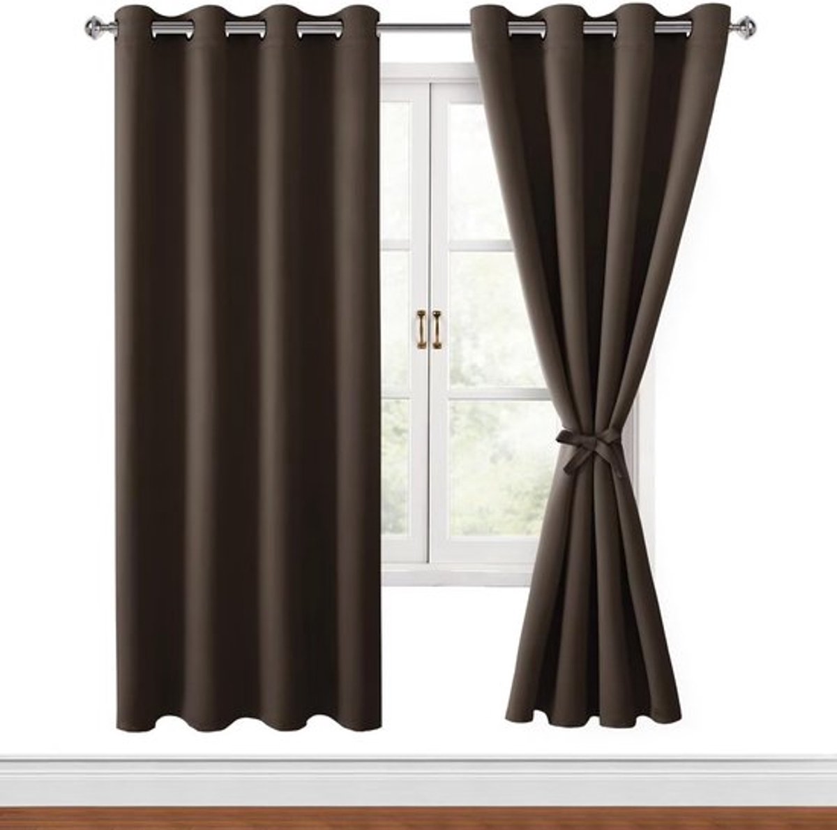 Verduisteringsgordijnen 132 x 160 cm - 2 Stuks - Met Ringen - Zilveren Ogen - Dikke Stof - Eenvoudig te Monteren - Gordijnen