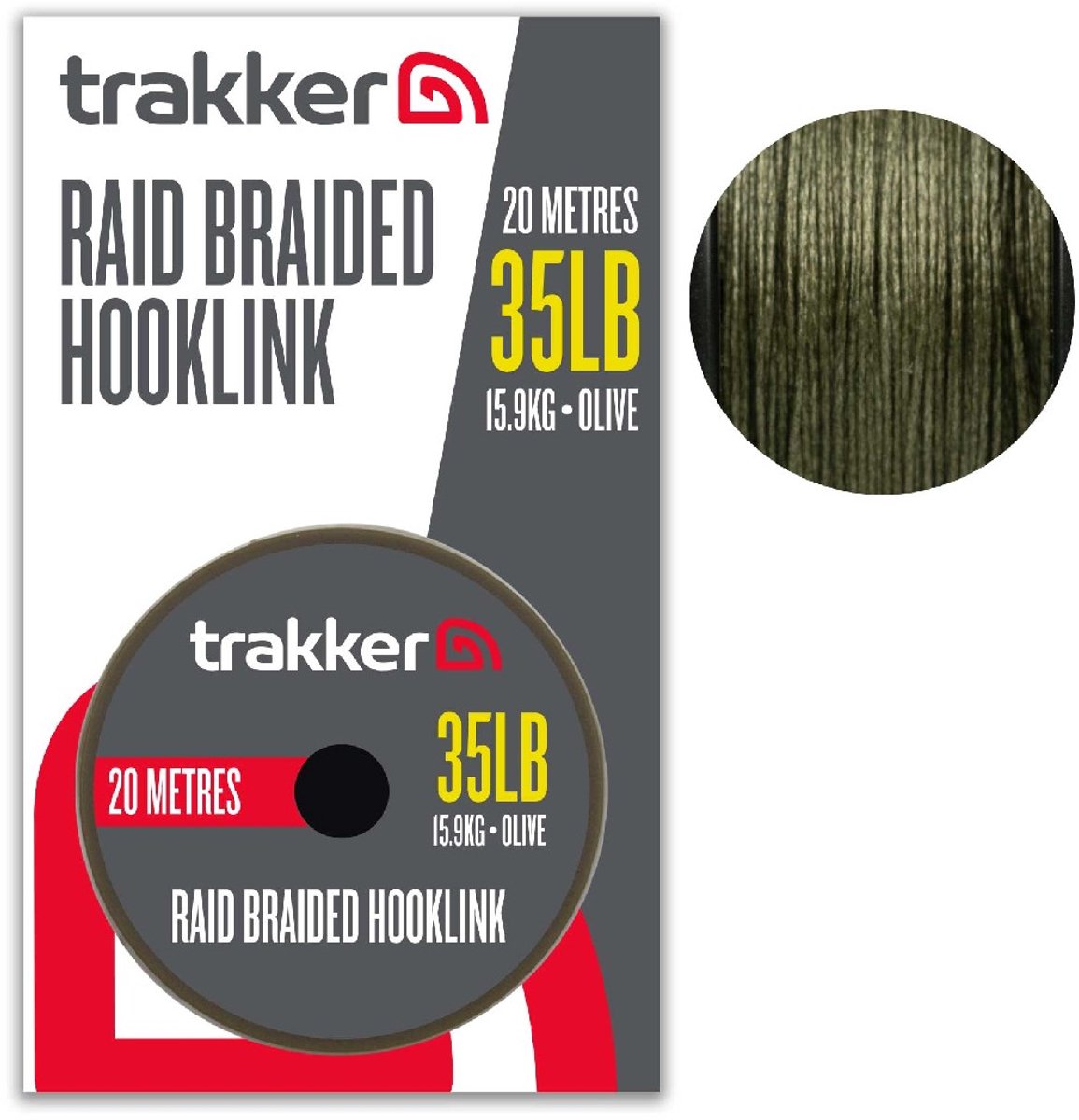 Trakker Raid Braided Hooklink 20m / 35lb / 15.9kg