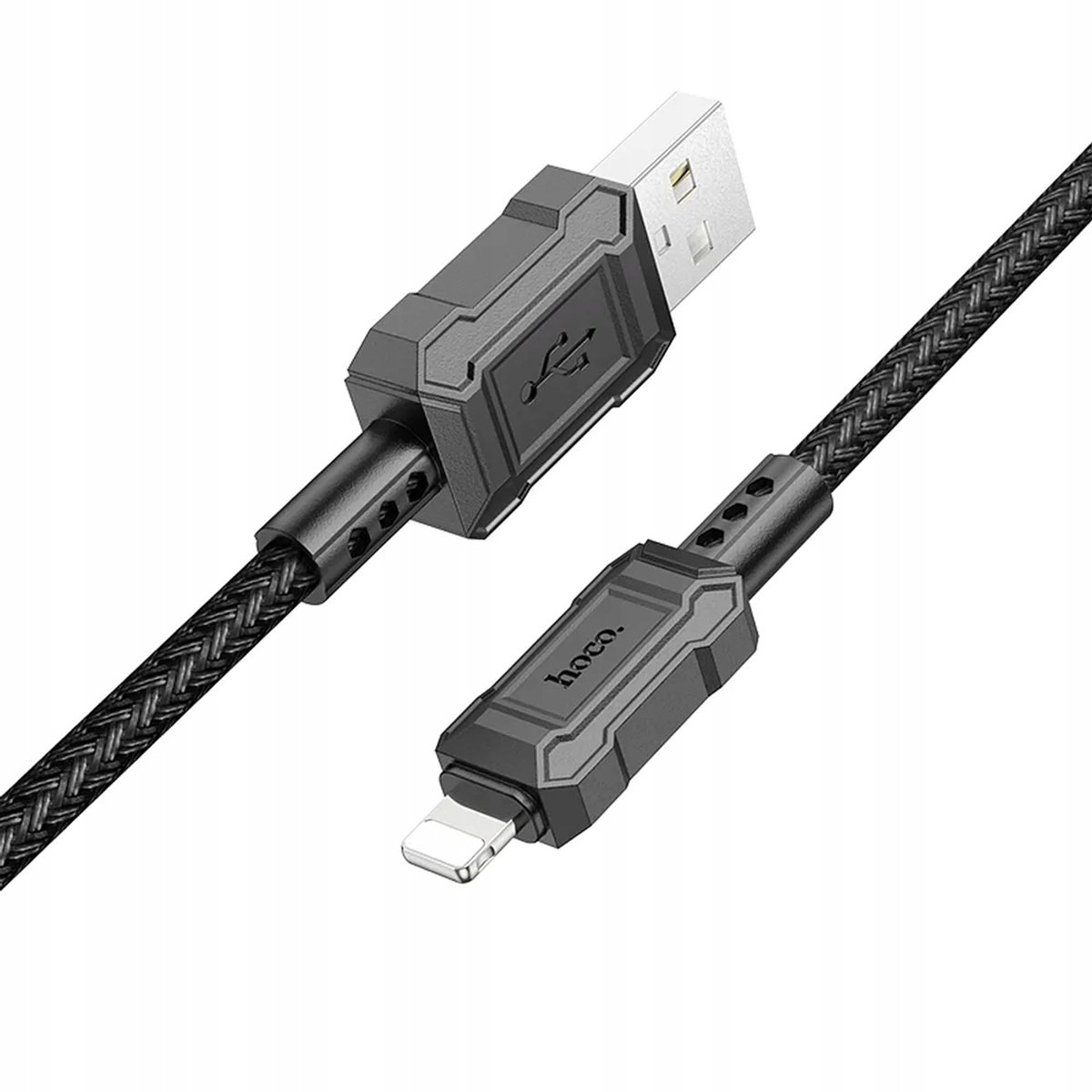 HOCO X94 USB-A naar Lightning-kabel, 1m, 2,4A Fast Charge, stevige kabel