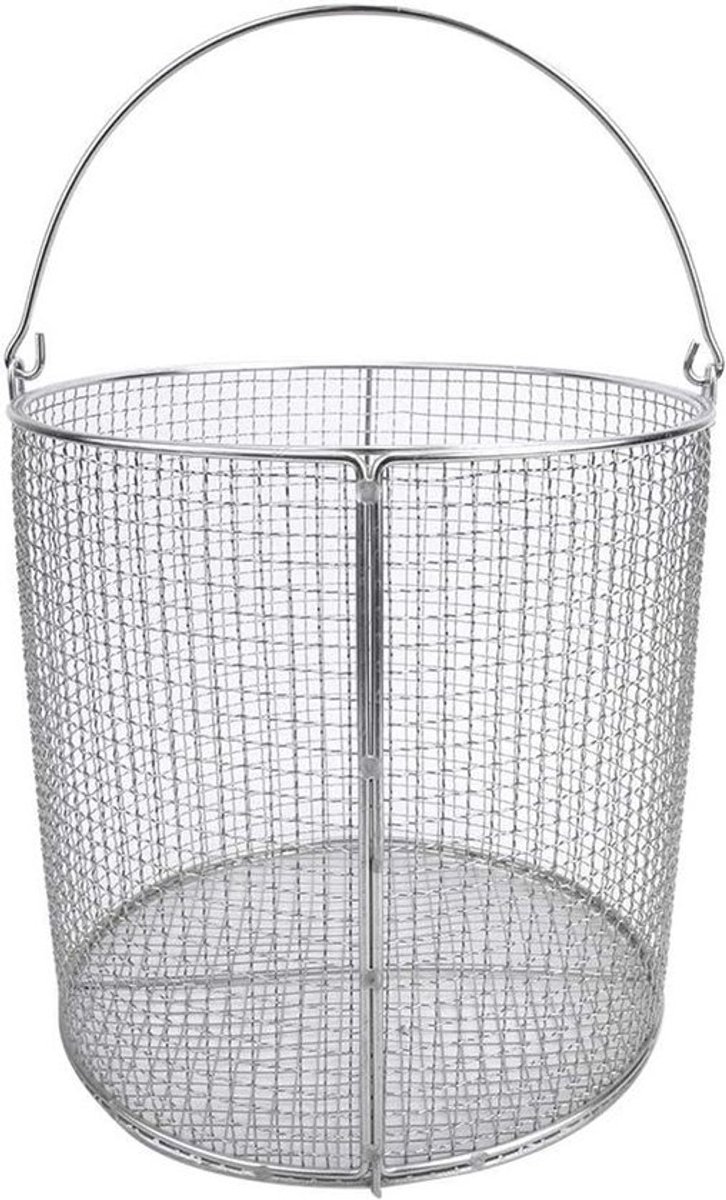 Instrumentensterilisatiekoffer - Sterilisatie - Desinfectie - Roestvrijstaal - Laboratoriumbenodigdheden - Handvat - Geschikt voor Instrumenten - Rond Model - Instrumentensterilisatiebak (150 * 150 * 150mm)