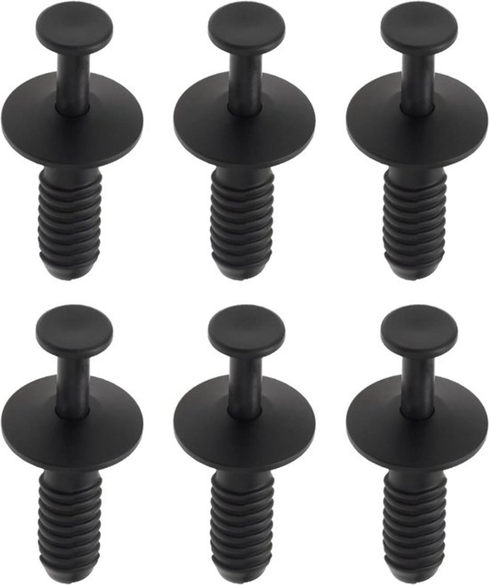 Universele kunststofclips voor auto - Bumpers, spatborden en deuren - 6 mm - Bevestigingsclips - Interieurpanelen - Geschikt voor alle auto's - Zwart - 50 stuks