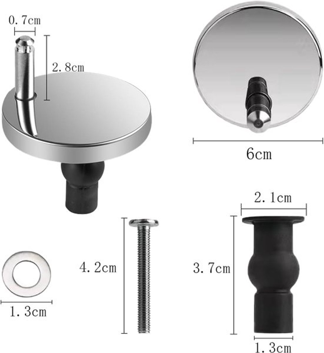 Upgrade-wc-brilbevestigingen - 2 stuks - Snelle ontgrendeling - universele scharnierfittingen met rubberen schroefbevestiging voor wc-blinde gaten
