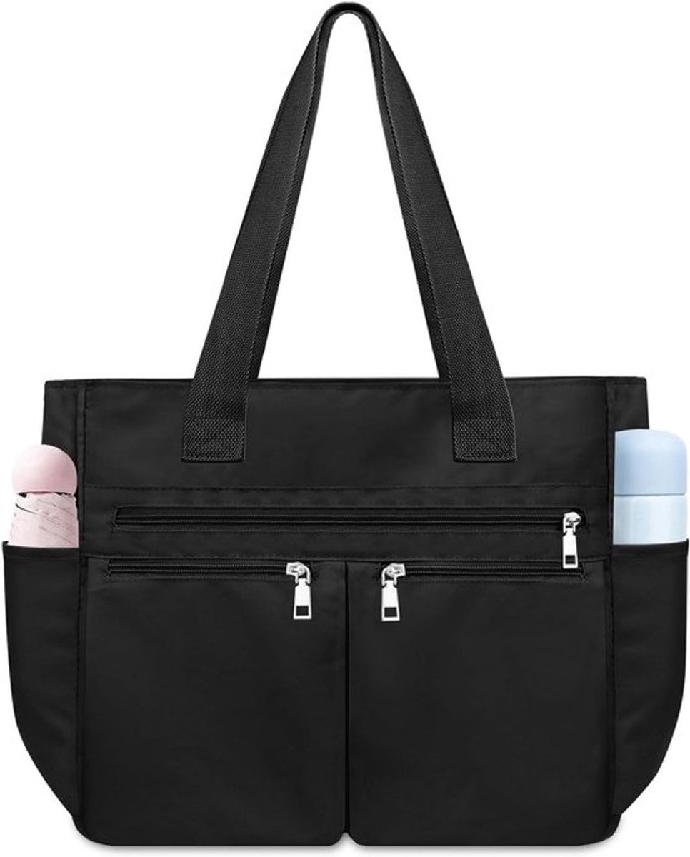 Grote Dames Schoudertassen, Waterdichte Nylon Handtassen voor Laptop, Lichtgewicht Werk- en Reisbagage voor College en Winkelen