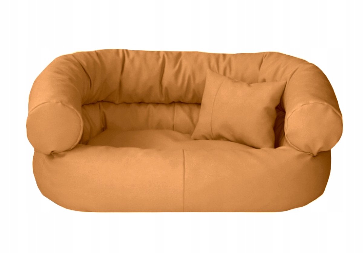 Hondenmand XL 120x85cm - Comfortabele Eco-Lederen Ligbank in Zonnebeige