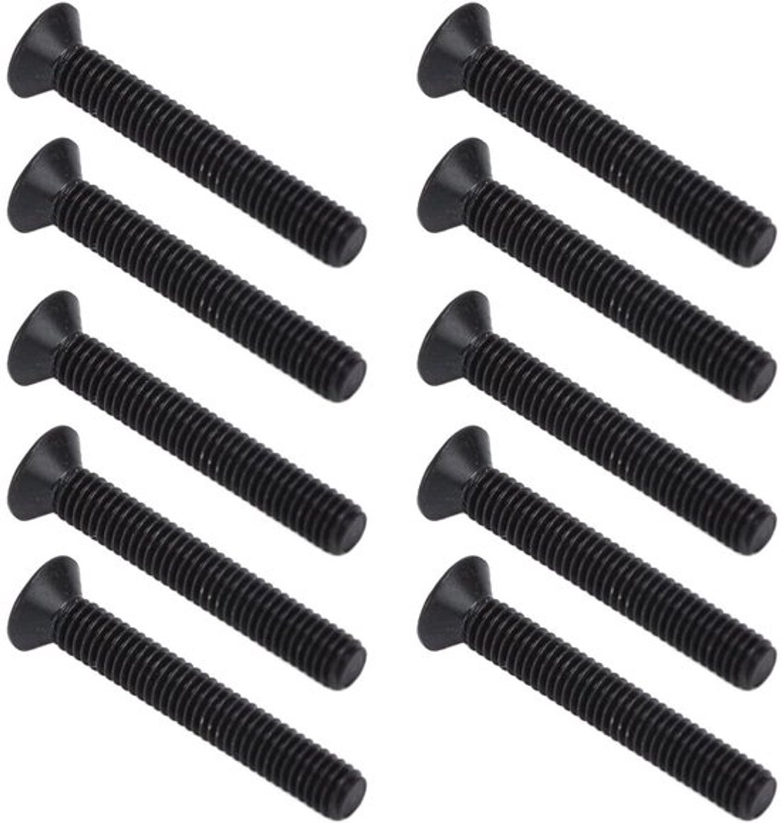 50 stuks M3 verzonkenkop schroeven DIN 965, zwart verzinkt, assortimentsset (M3×20)