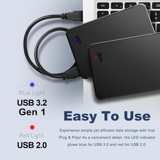 Externe SSD - Draagbare Opslag - Snelle Data Transfer - Robuust Ontwerp - 1TB Capaciteit - Zwart — afbeelding 5