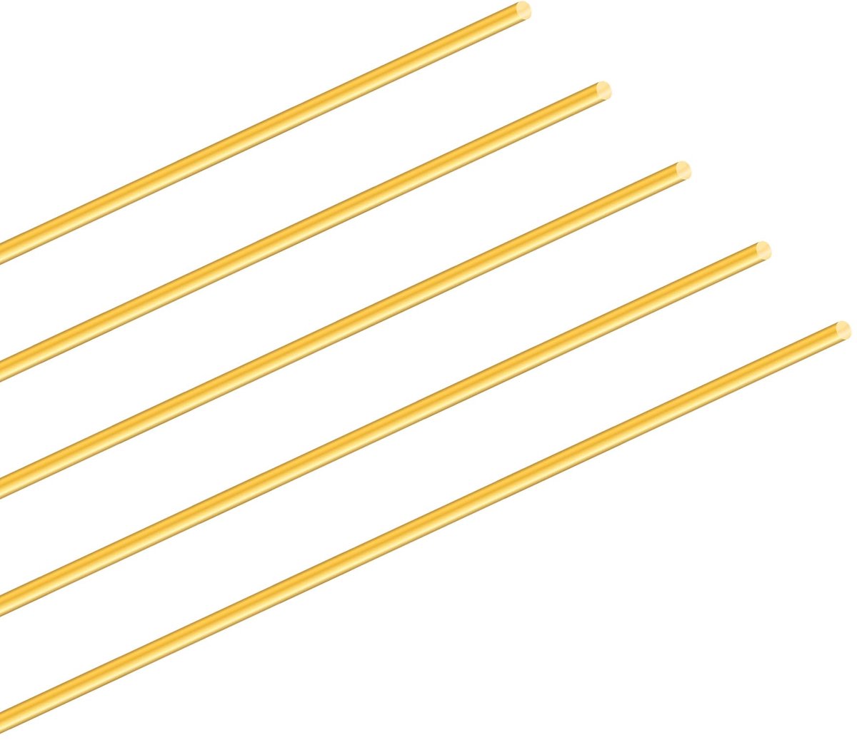 2,5 mm messing staaf, 350 mm lengte, rond, metaal, recht, messing, pinstaven voor handvatpinnen, RC-modellen, doe-het-zelf handwerk (5 stuks)