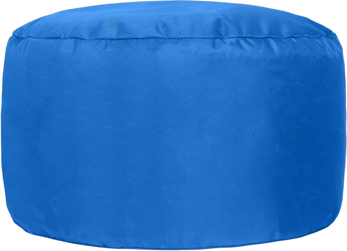 Zitzak Hocker - Voetenbank Poef - Ontspannen Zitten - Waterafstotende Stof - 38x38x20 cm - Blauw