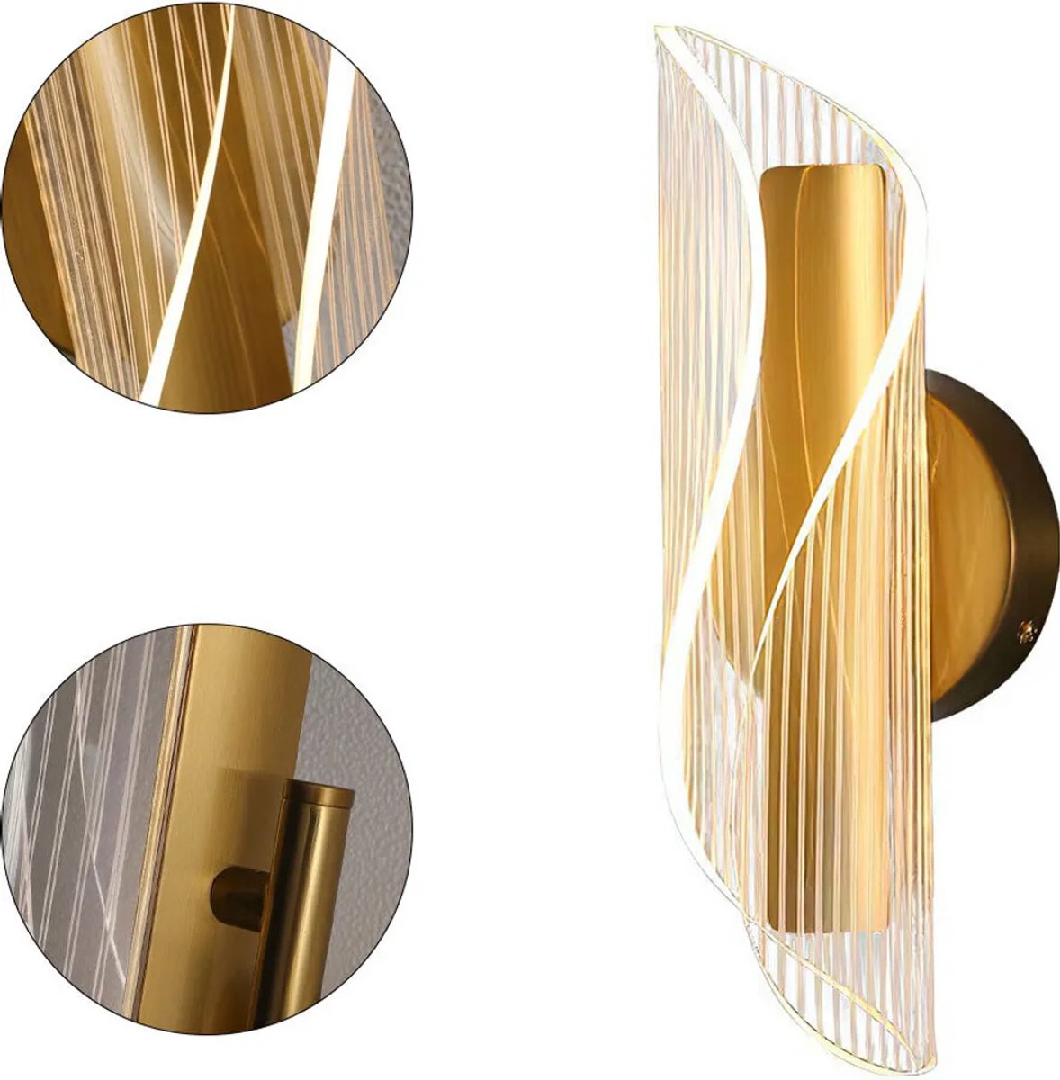 LED-wandlamp, 10W acryl LED-wandlamp Geschikt voor binnen, moderne stijl, 29x10x10 cm