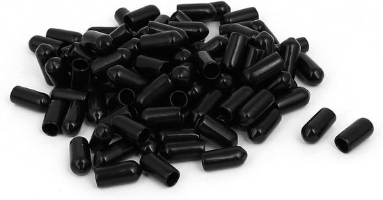 6 mm binnendiameter flexibele rubberen slang schroefsluiting zwart 100 stuks — afbeelding 4
