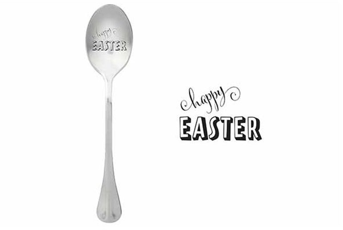 One Message Spoon Set6 Happy Easter